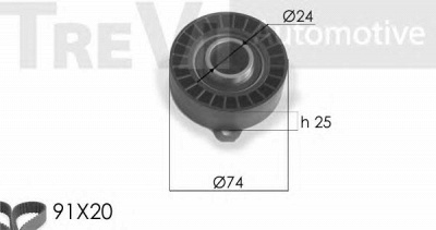 TREVI AUTOMOTIVE kd1162 -  Комплект ремня ГРМ